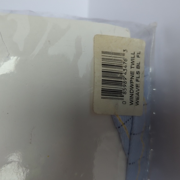 Nautica Full Flat Sheet 100% Cotton Windowpane Design in Blue and Yellow NEW - Picture 7 of 9